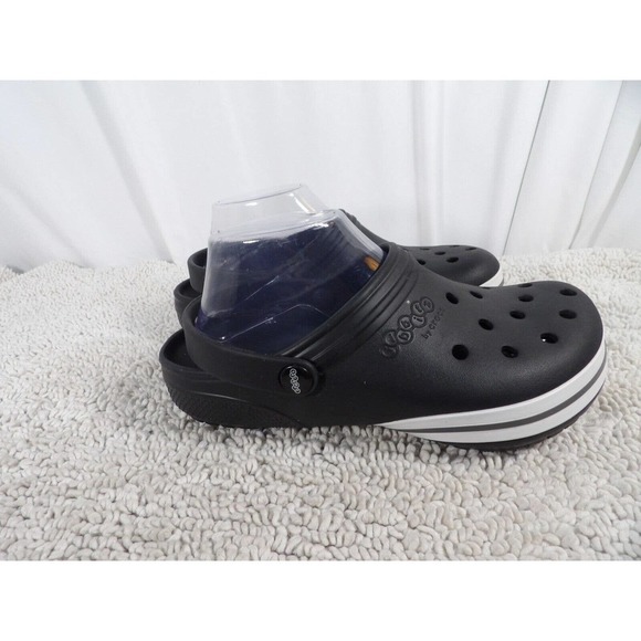 Jibbitz By Crocs Kilby Unisex Adults Black Perforated Clog Shoes Size US M6 W8 - Picture 3 of 7